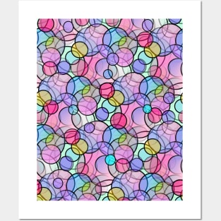 PASTEL Circles Abstract Art Posters and Art